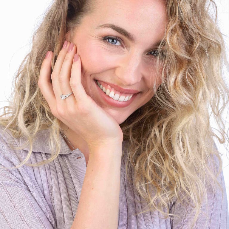 Zilveren ring met zirkonia