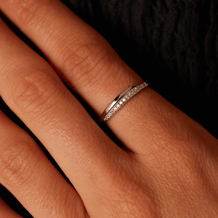 Zilveren ring met zirkonia