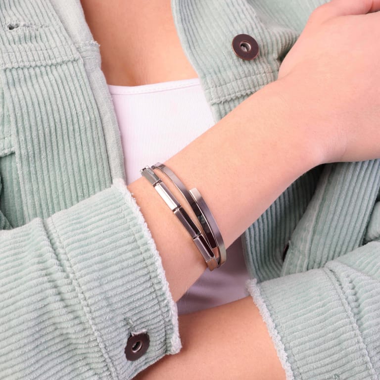 Stalen armband mat/glans