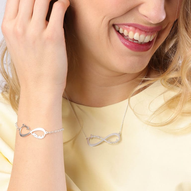 Namenskette, 925 Silber, Infinity