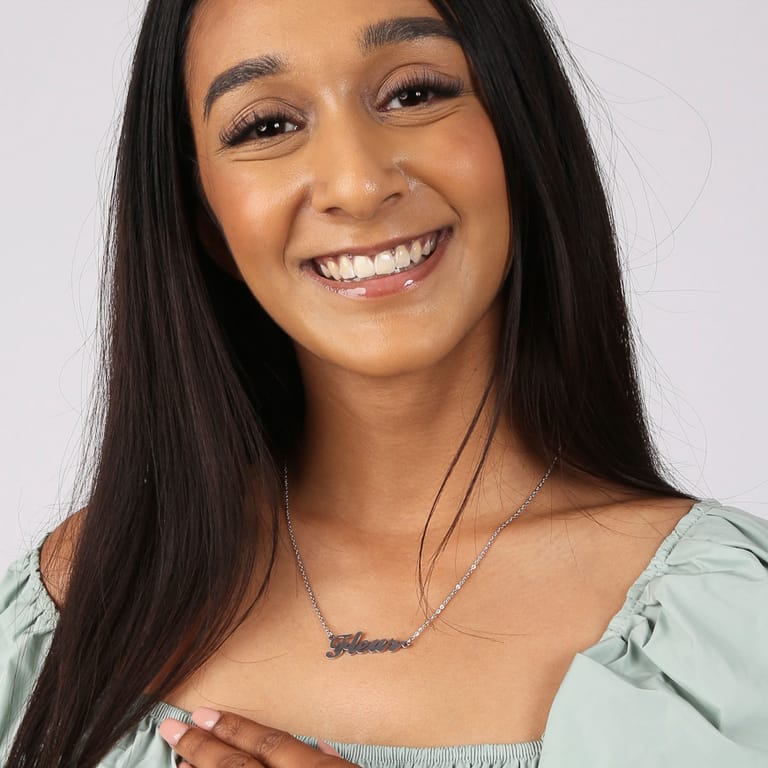 Stalen naamketting julia voor dames
