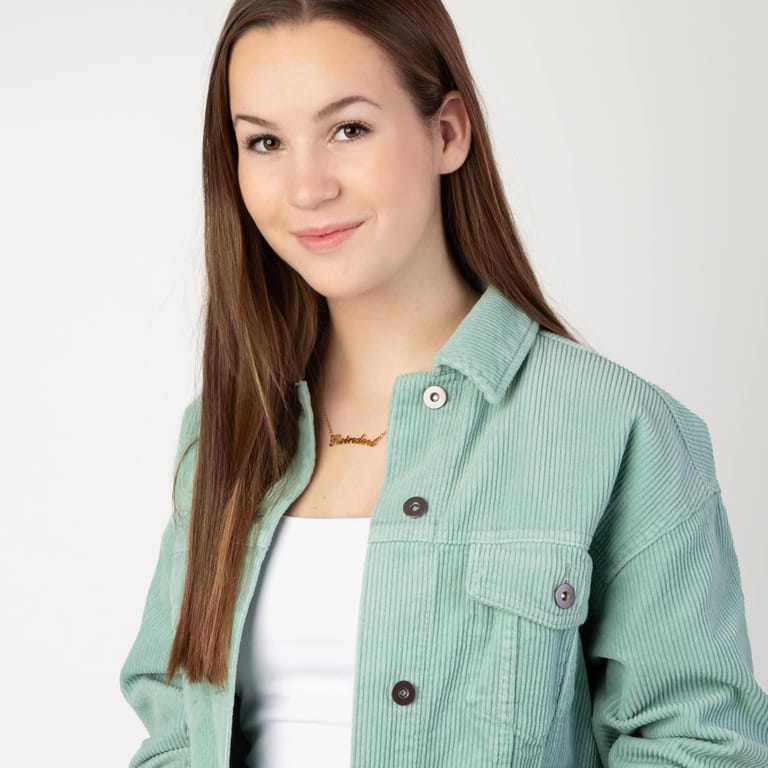 Stainless steel goldplated naamketting voor dames