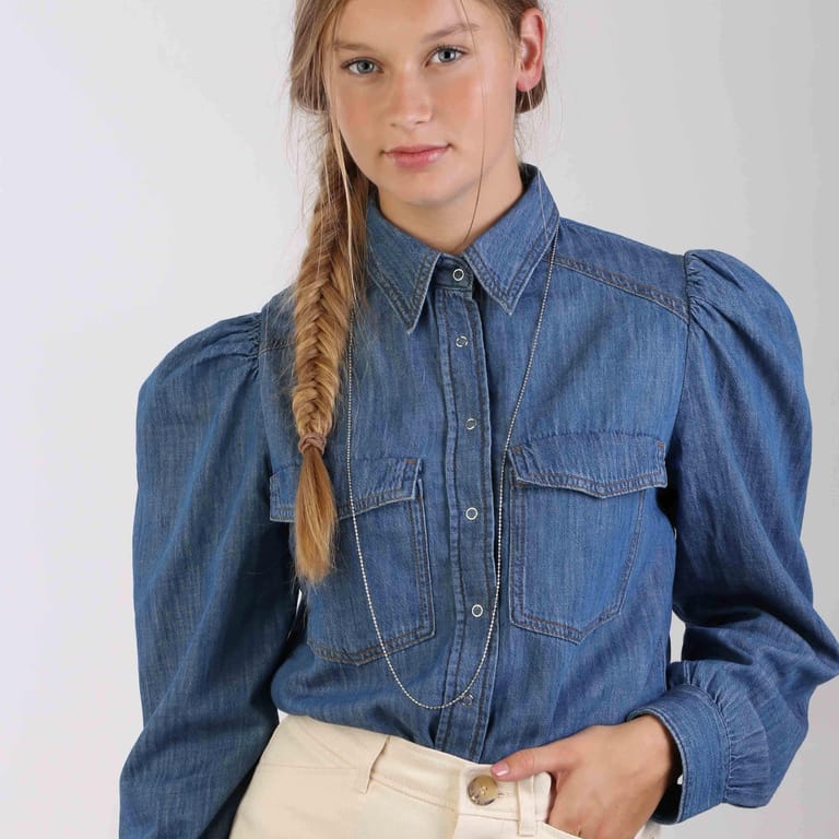 Stainless steel schakelketting voor dames