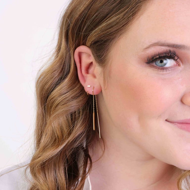 Zilveren goldplated oorringen voor dames