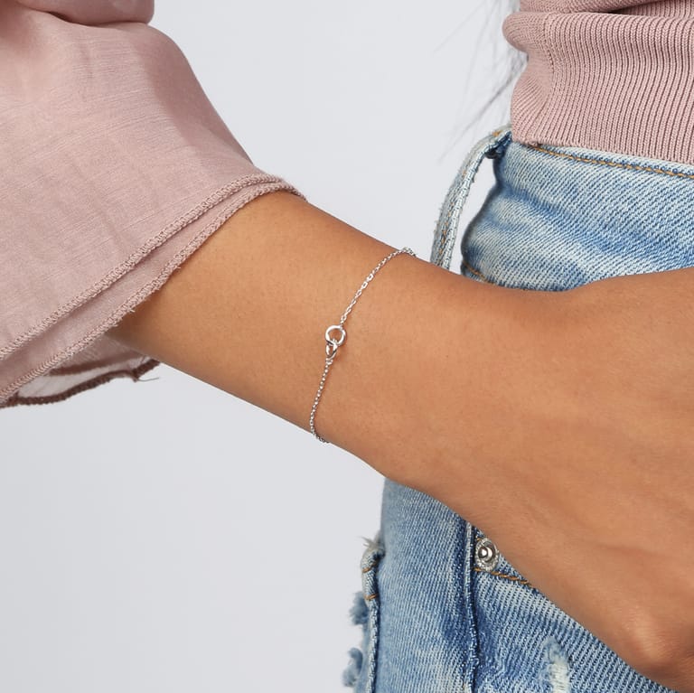 Armband, 925 Silber, runde Zierelemente
