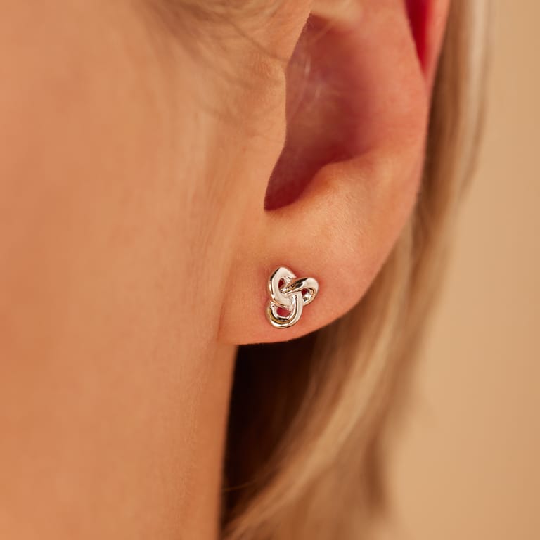 Ohrstecker, 925 Silber, Knoten