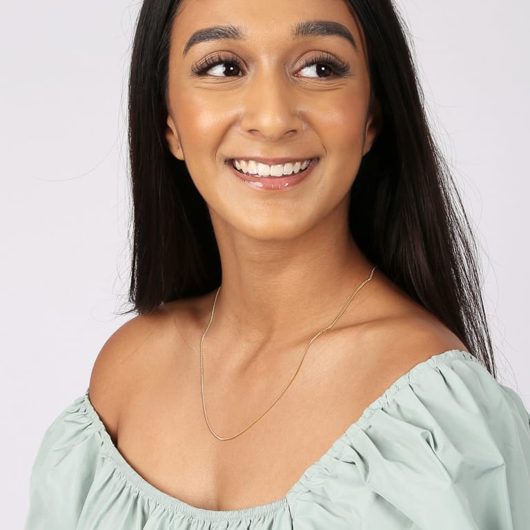 Silberne goldbeschichtete Basiskette für Damen