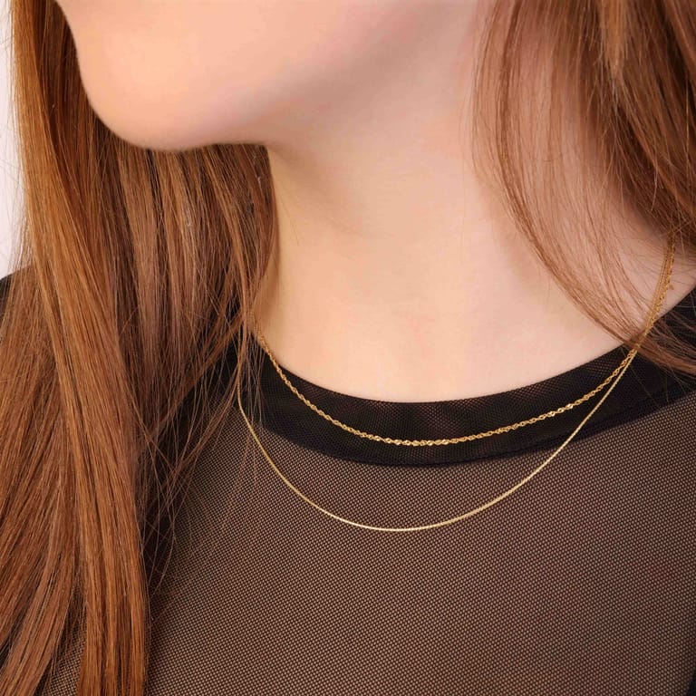Halskette, 375 Gold, Spiga