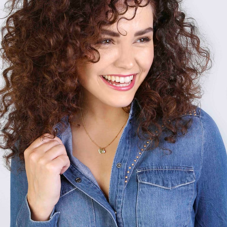 Zilveren hanger gold geboortesteen Mix&Match