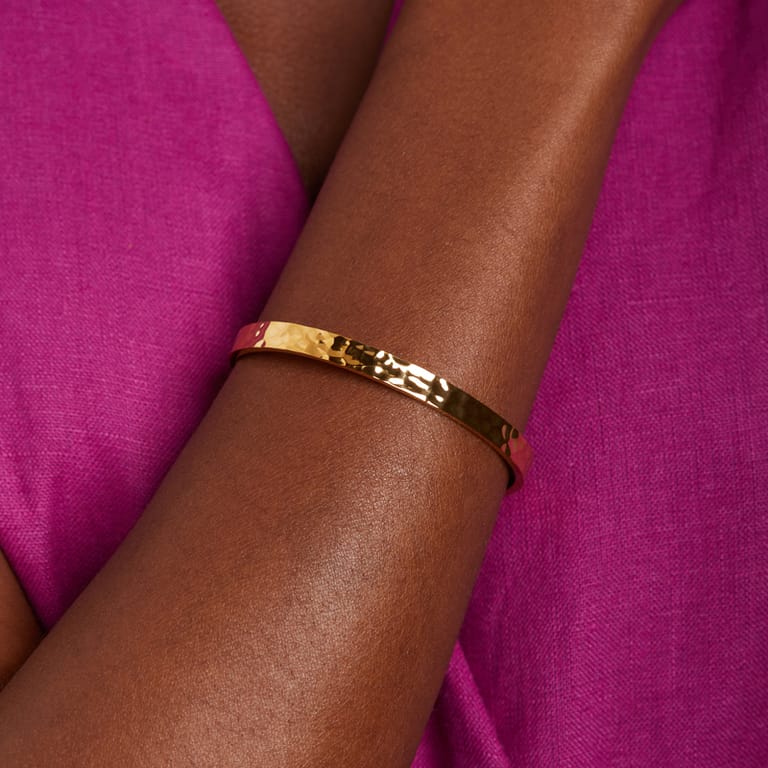 Stalen goldplated bangle voor dames