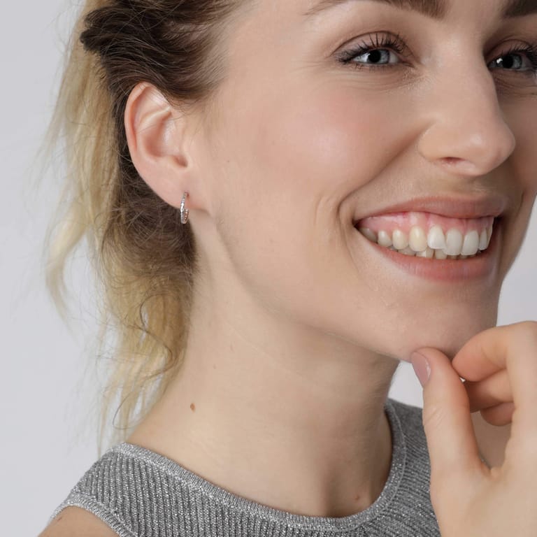 Zilveren oorbel geboortesteen Mix&Match