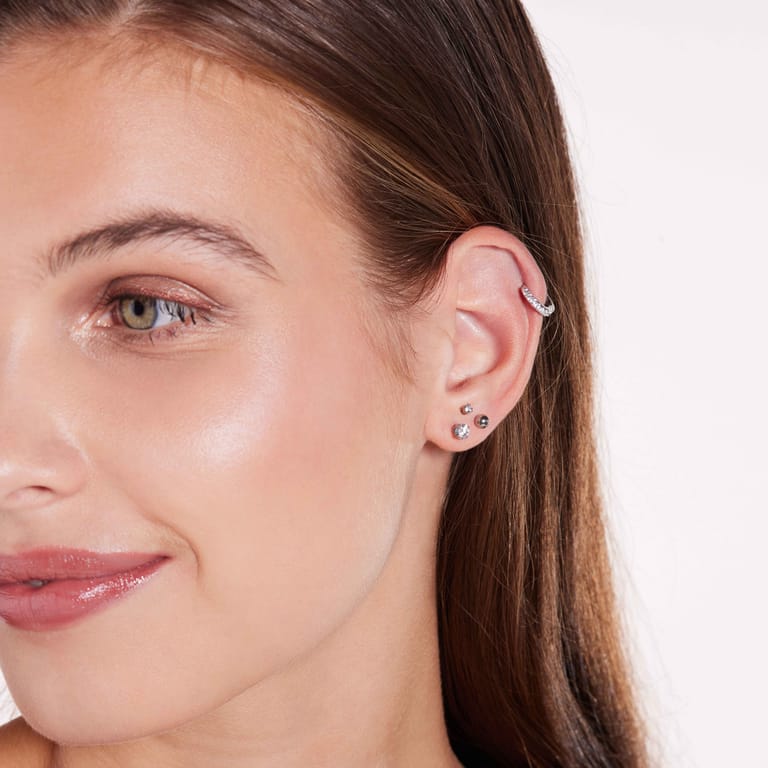 Helix-Piercing, 925 Silber, Zirkonia