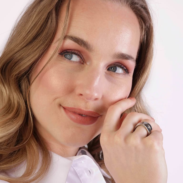 Gerecycleerd stainless steel  ring trinette