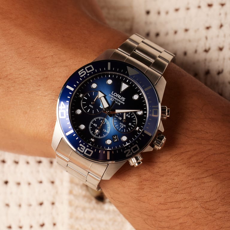 Lorus Heren Horloge Zilverkleurig Chronograaf 100m RT343JX9