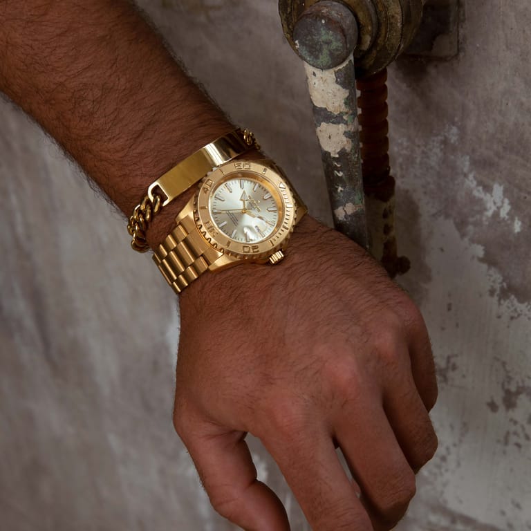 Marlow Miller Armbanduhr mit goldfarbenem Edelstahlarmband