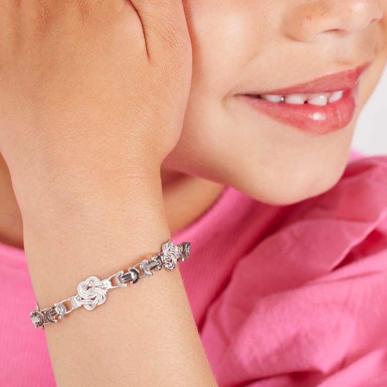 Kinderarmband, 925 Silber, Surinam-Teppichklopfer