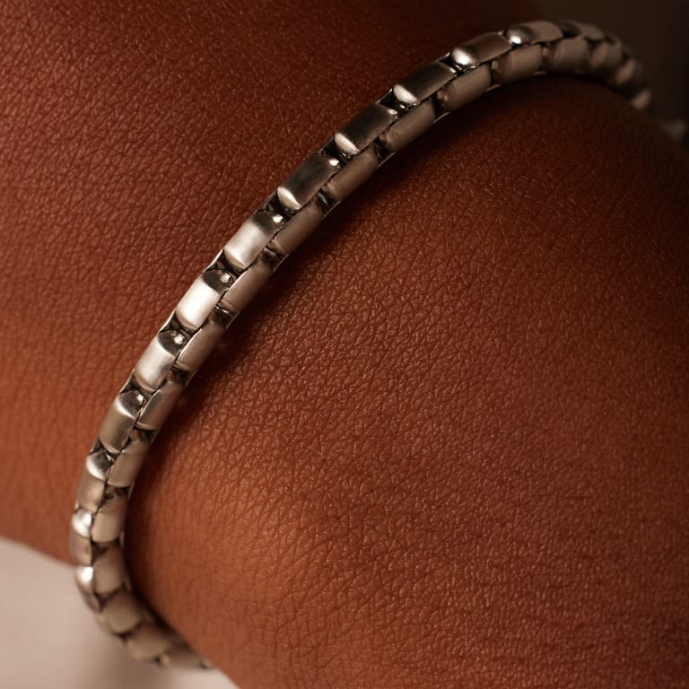 Stainless steel herenarmband fantasie mat