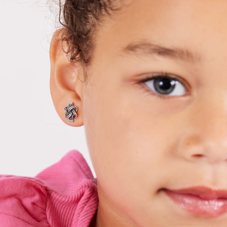 Ohrstecker, 925 Silber, Surinam-Teppichklopfer