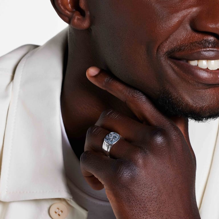 Ring, 925 Silber, Surinam-Teppichklopfer
