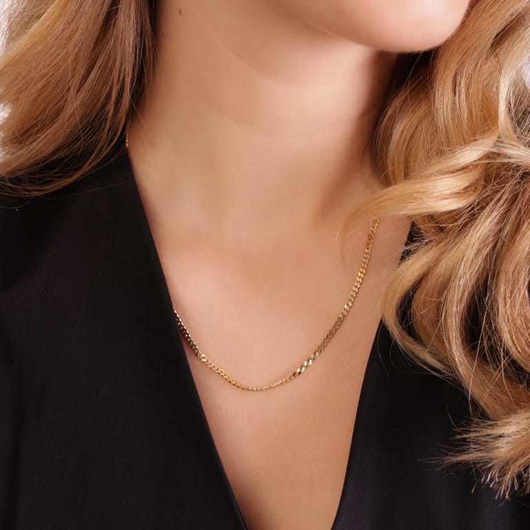 Halskette, 585 Gelbgold, Gourmetglieder, 2,7 mm