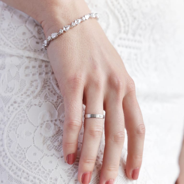 14K witgouden dames trouwring 3mm Elif TW 304