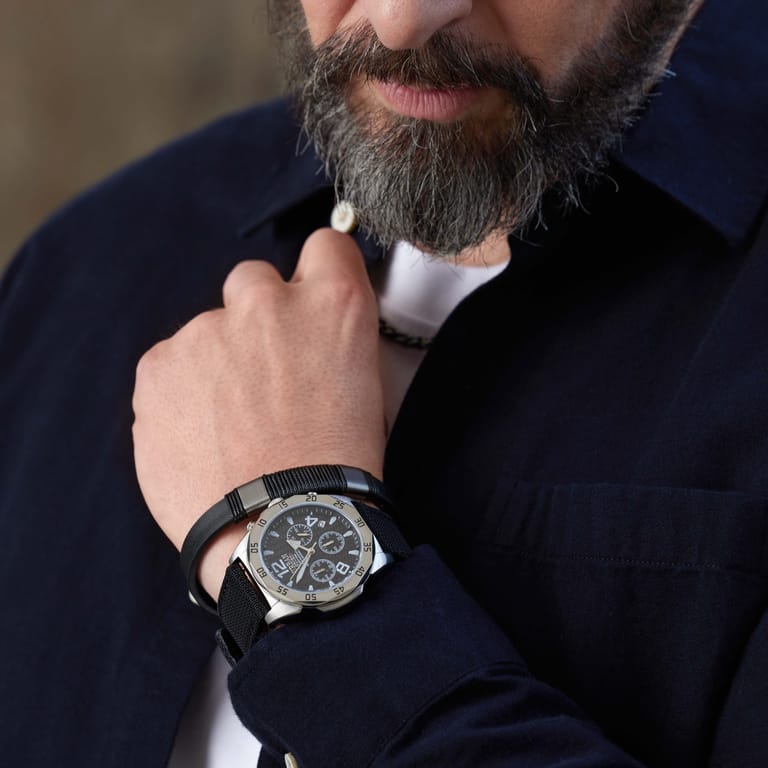 Urban Story Heren Horloge Chronograaf Zwart