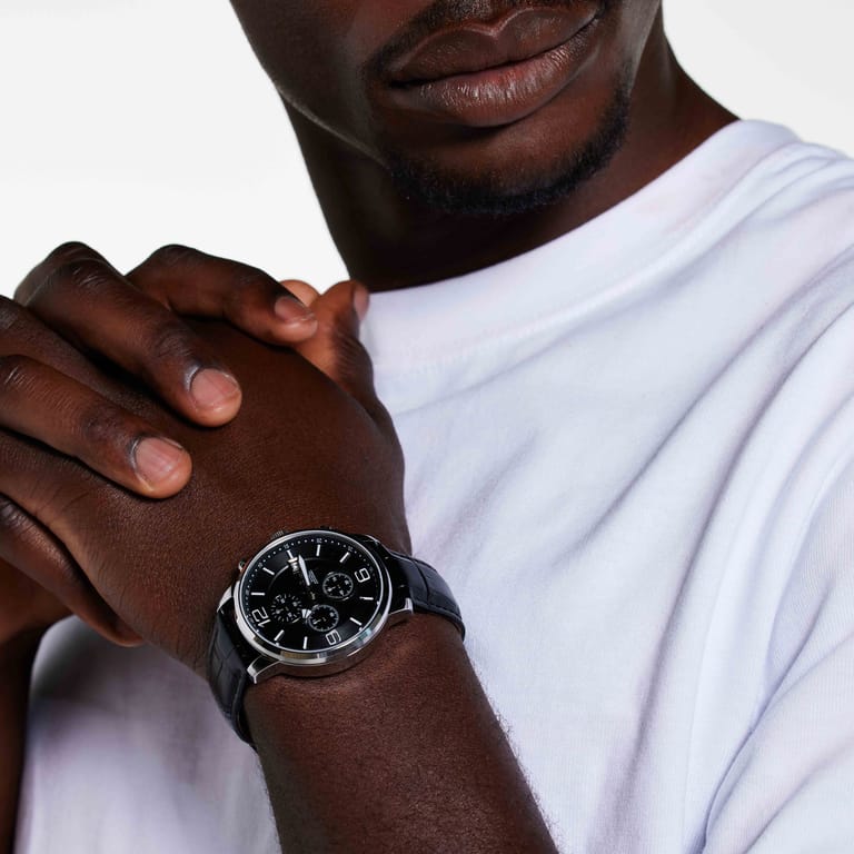Marlow Miller Chronograf Armbanduhr mit Lederarmband