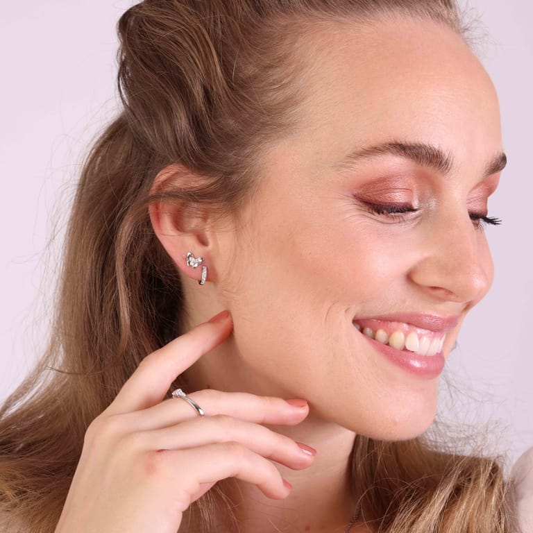 Ohrstecker, 925 Silber, Schmetterling, Zirkonia