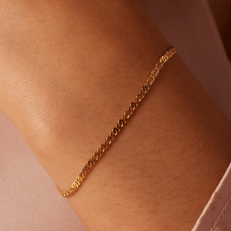 Armband aus 925 Silber vergoldet mit Fantasieglied