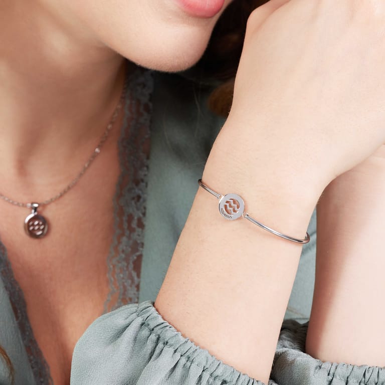 Stalen armband met sterrenbeeld waterman