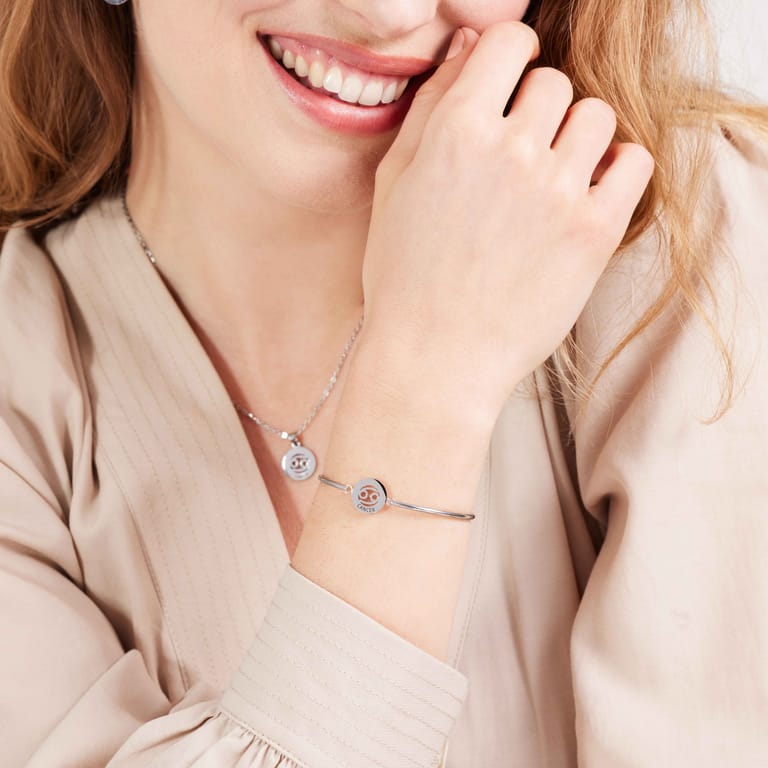 Stainless steel armband sterrenbeeld kreeft