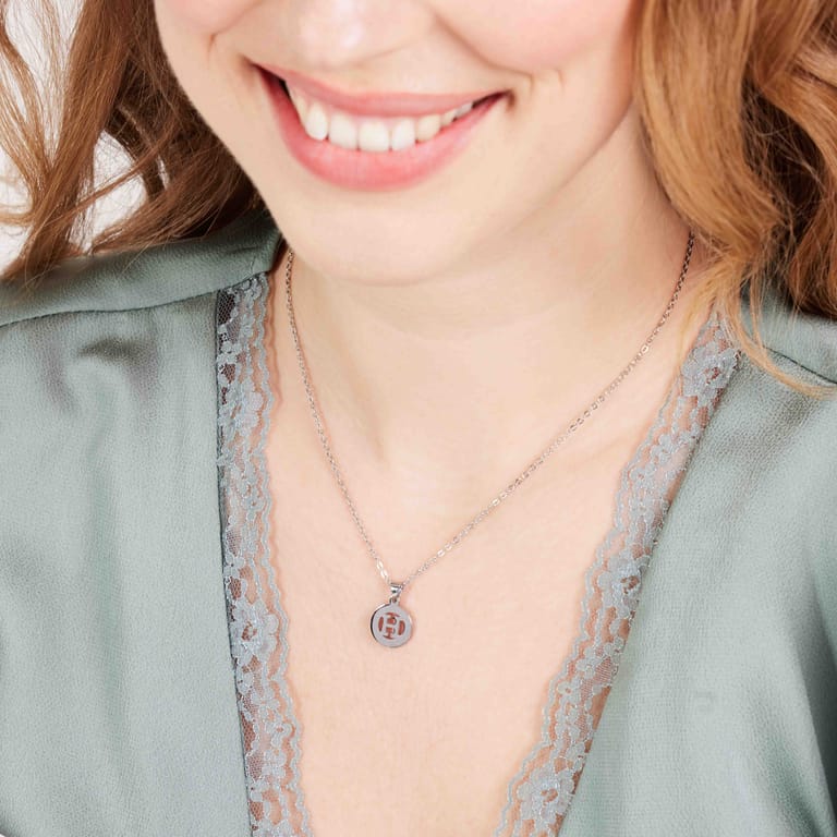 Stainless steel ketting met letter - H