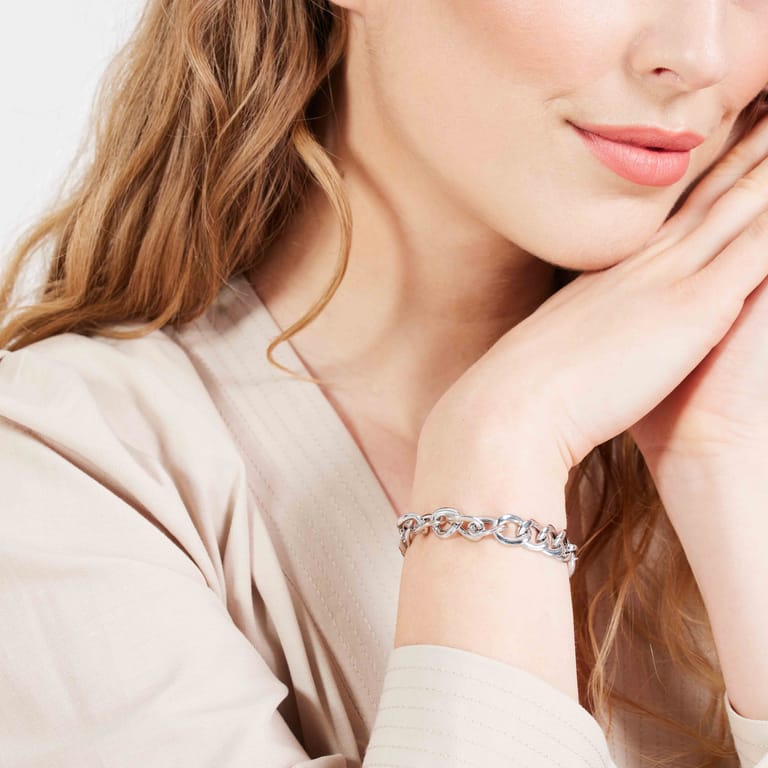 Gerecycled zilveren armband gourmet