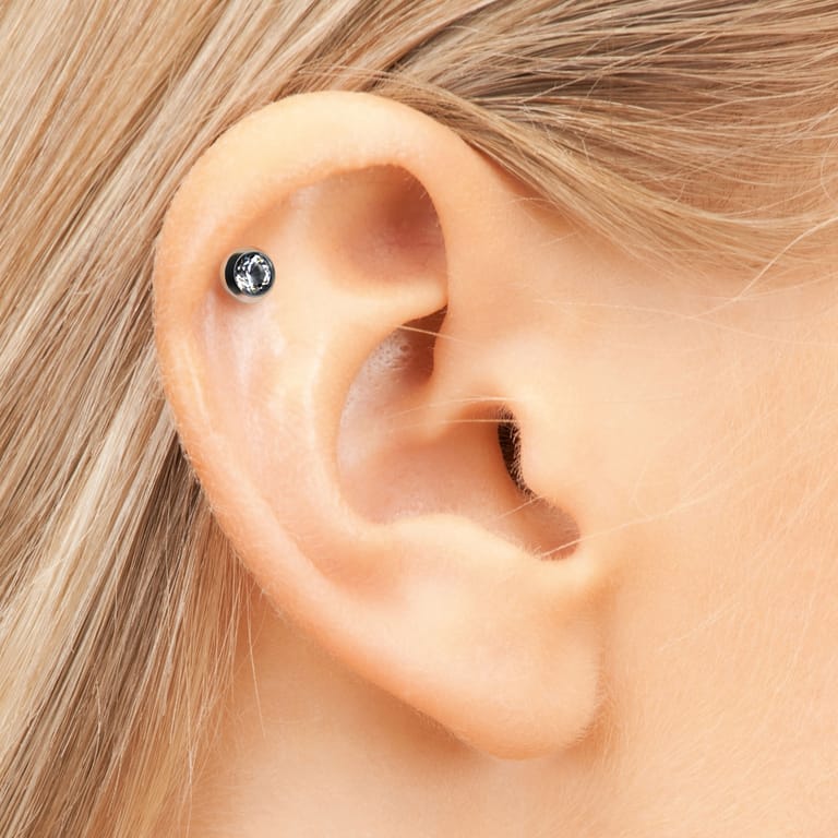 Studex stainless steel schietoorbel barbell kristal 183