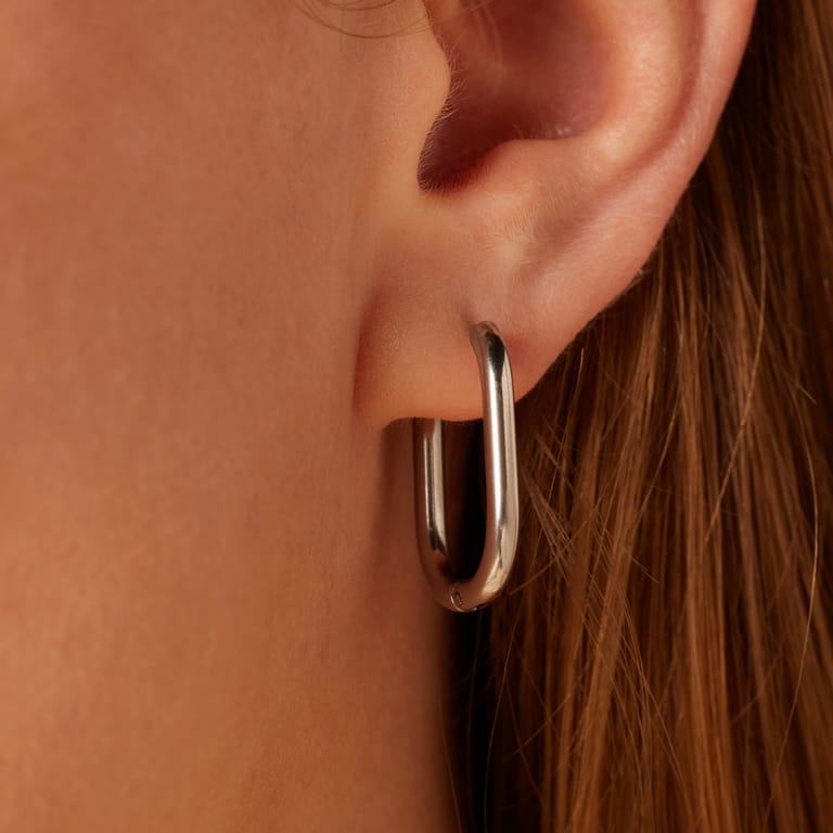 Myla stainless steel oorringen ovaal voor dames