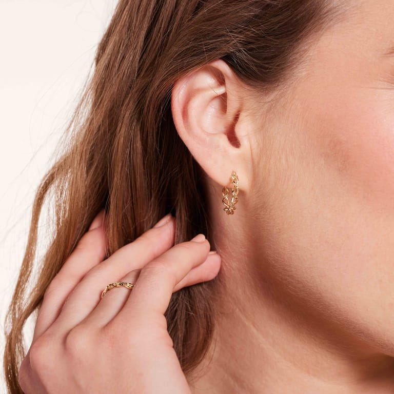 9 karaat oorringen twist 13mm voor dames