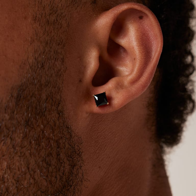 Zilveren goldplated oorknoppen met zirkonia voor dames