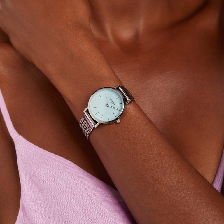 Donna Mae Armbanduhr mit Armband aus Edelstahl