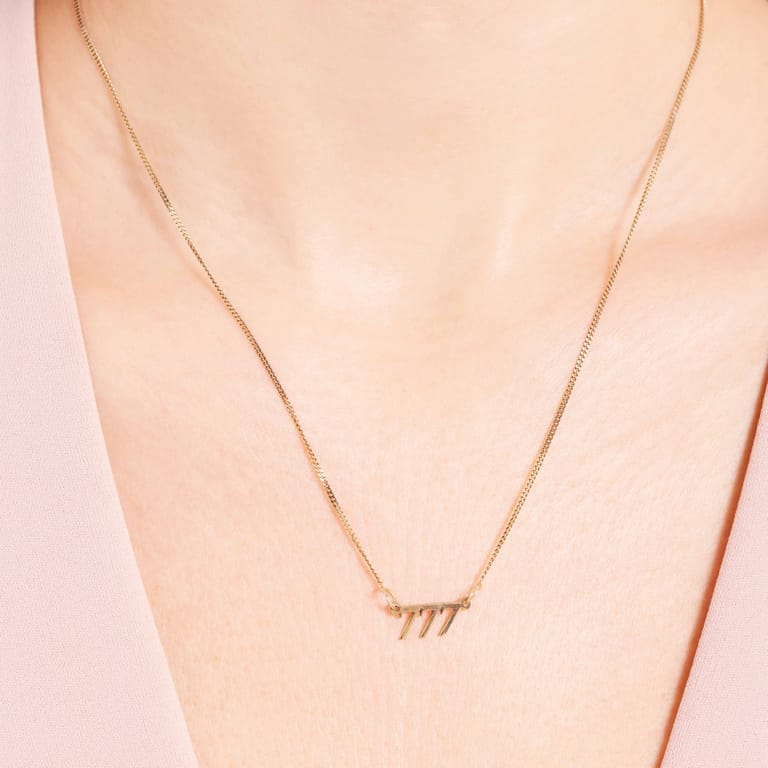 Zilveren goldplated naamketting met plating voor dames