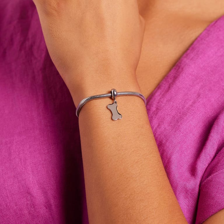 Bettelarmband-Anhänger aus Edelstahl, Knochen