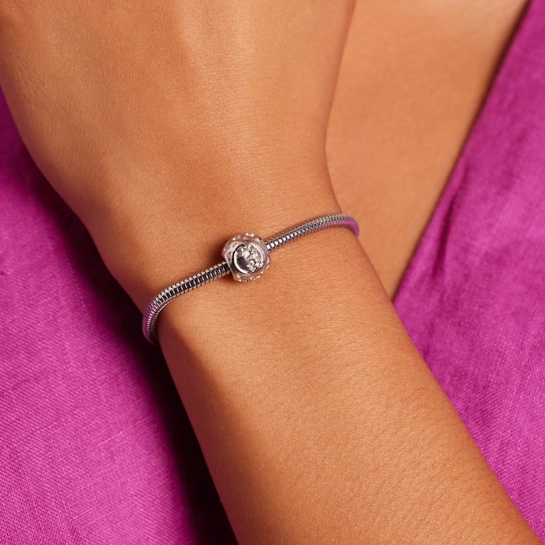 Bettelarmband-Anhänger aus Edelstahl, Ziffer Drei