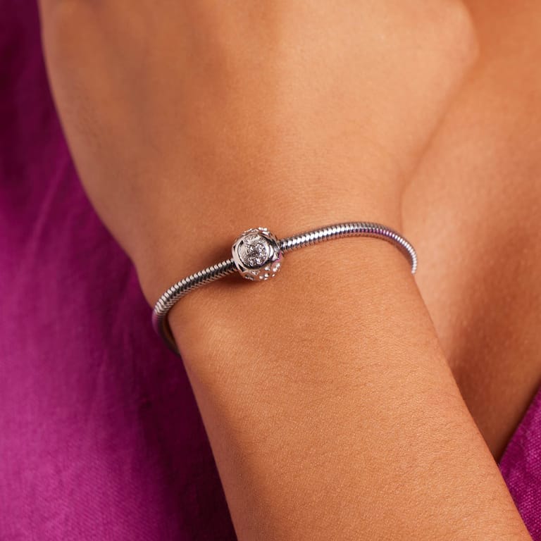 Bettelarmband-Anhänger aus Edelstahl, Ziffer Fünf