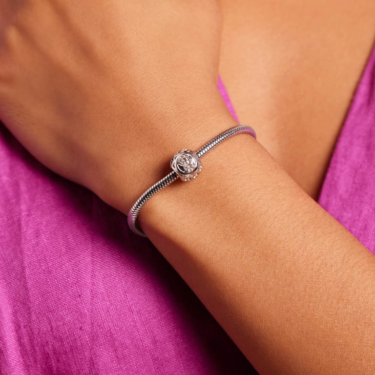 Bettelarmband-Anhänger aus Edelstahl, Ziffer Acht
