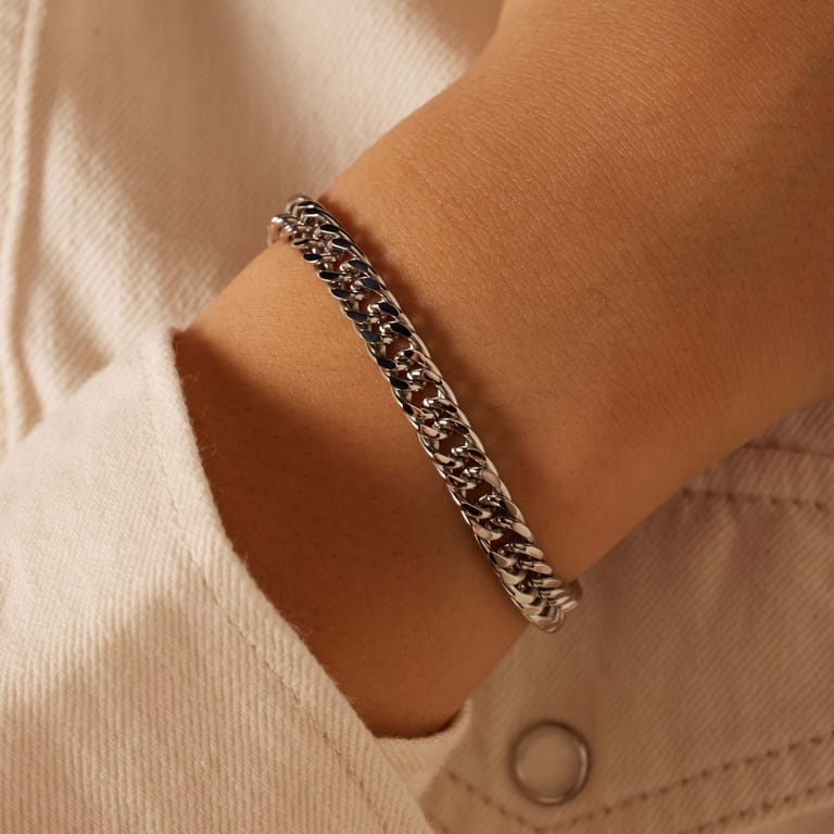 Stalen gourmet armband