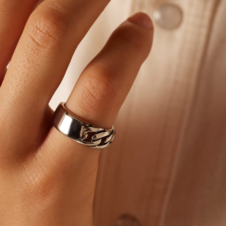Stainless steel ring fantasie