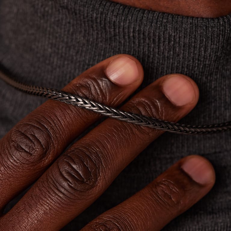 Stainless steel schakelketting voor heren