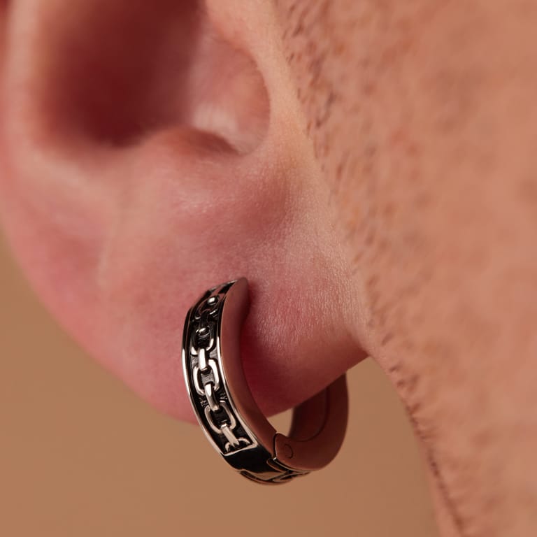 Ohrringe aus Edelstahl mit Finish