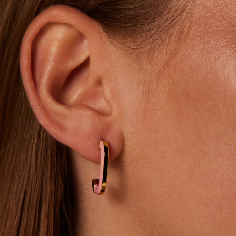 Stalen goldplated oorringen voor dames