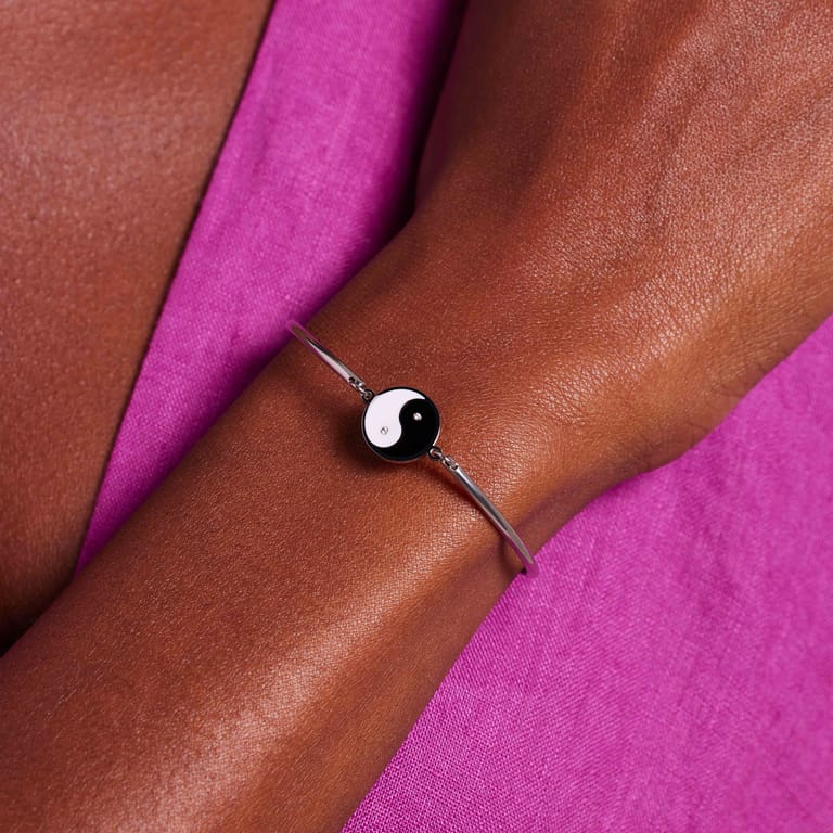 Armband aus Edelstahl, mit Yin- und Yang-Symbol