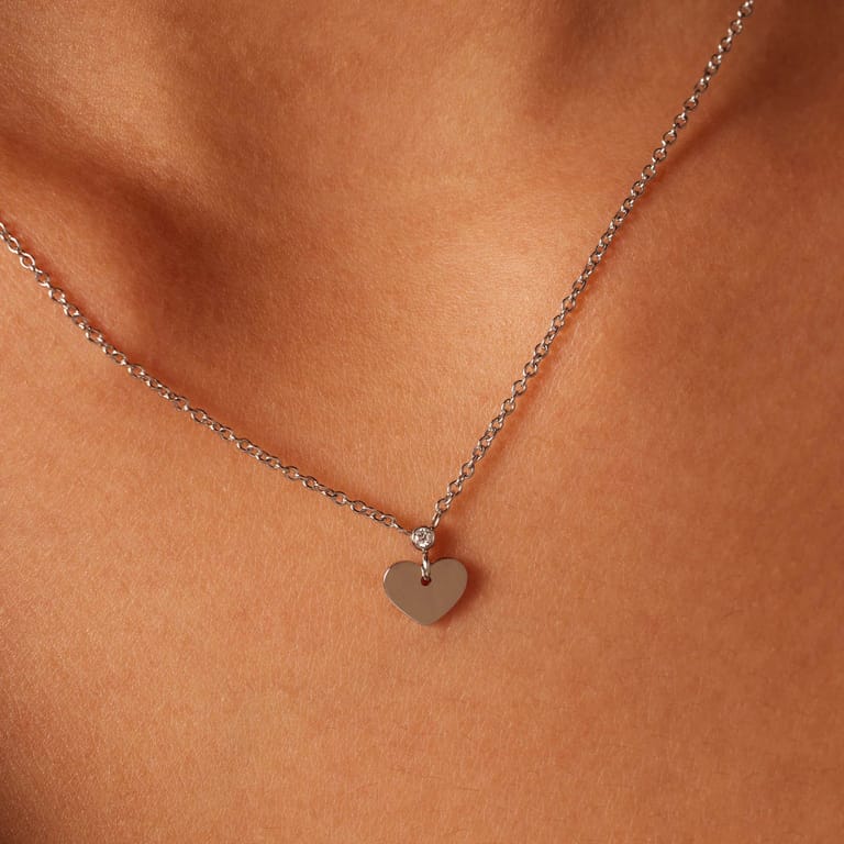Myla stalen ketting met hart voor dames